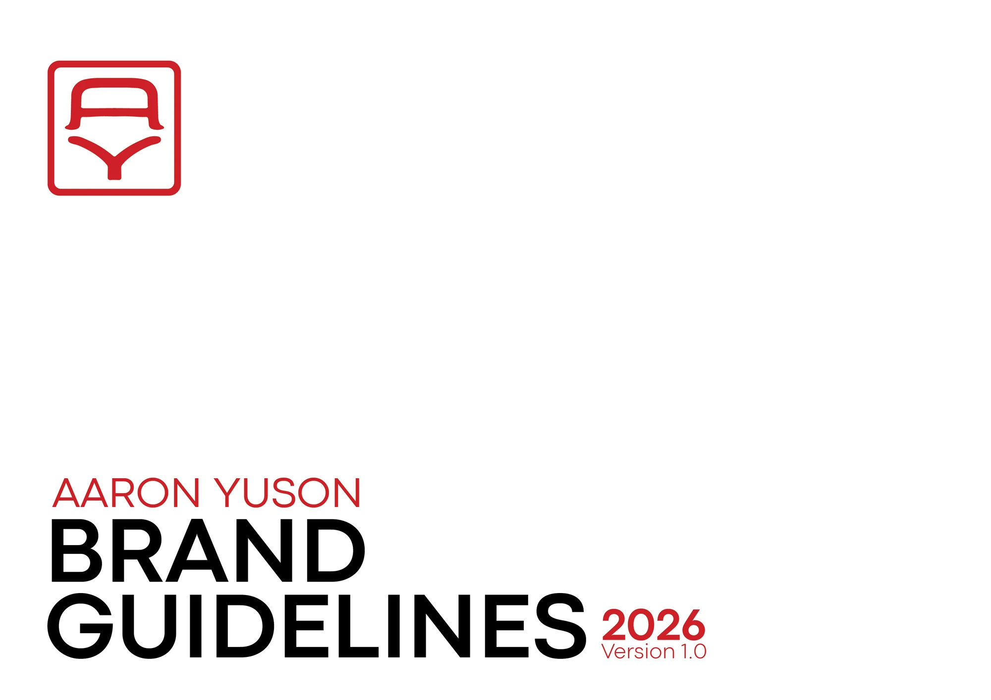 Aaron Yuson Brand Guidelines 2026 cover