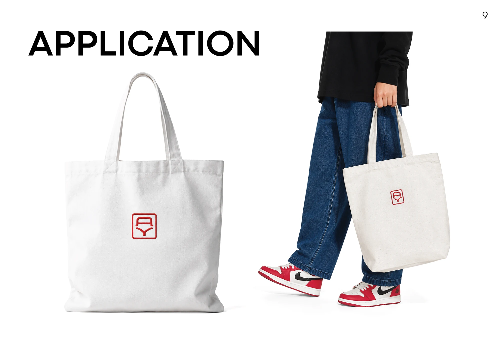 Aaron Yuson tote bag brand application