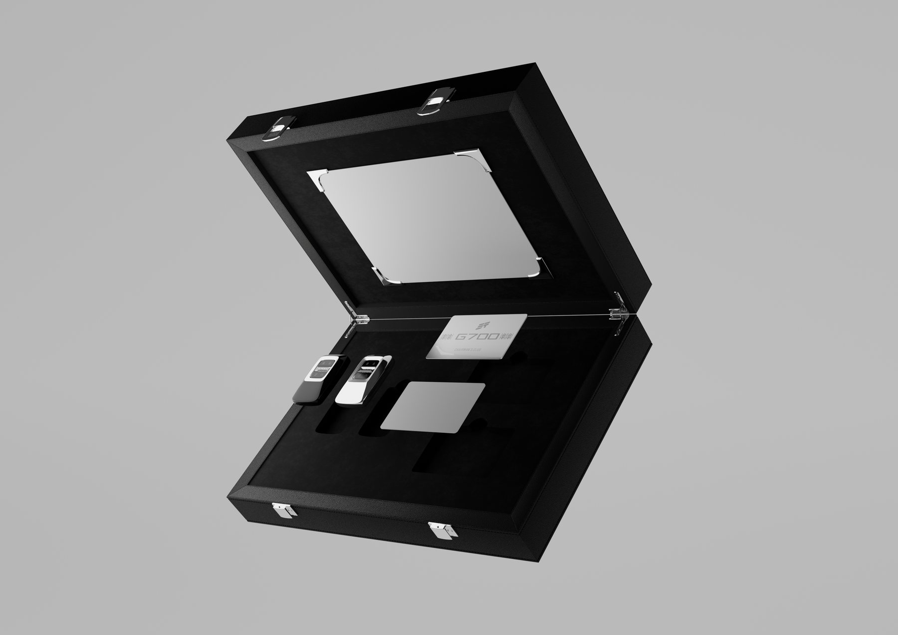 Angled render of the open Jetour VIP box