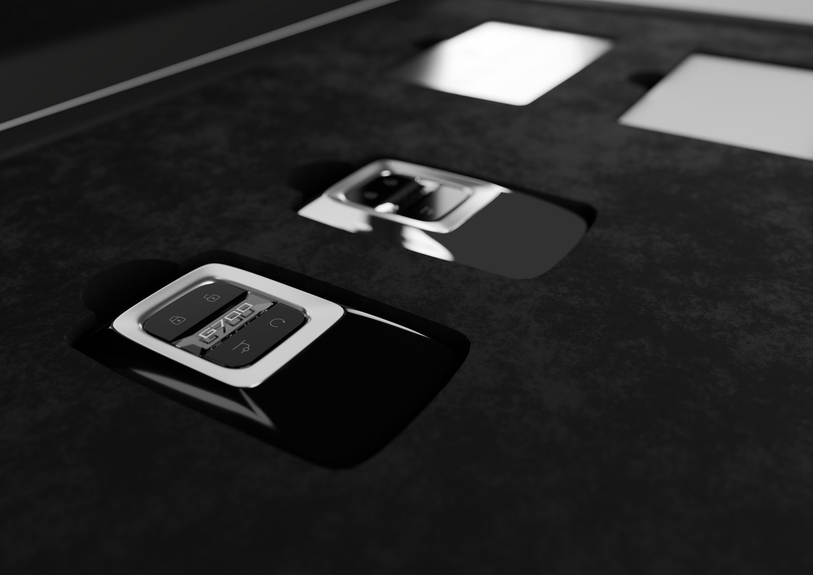 Close-up of Jetour G700 keys inside the tray